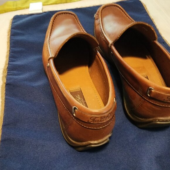 ALMOST NEW TASSO ELLA BROWN LEATHER LOAFERS' SIZE 9.5M - Picture 3 of 6